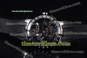 Ulysse Nardin TriUN99078 Executive Dual Time & Big Date Black Dial Steel Watch