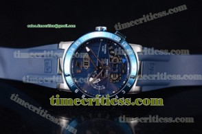 Ulysse Nardin TriUN99081 Executive Dual Time & Big Date Blue Dial Steel Watch