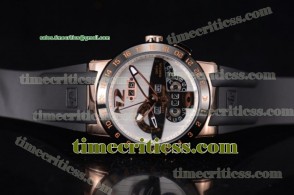 Ulysse Nardin TriUN99084 Executive Dual Time & Big Date White Dial Rose Gold Watch