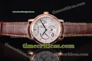 Audemars Piguet TriAP89305 Jules Audemars Dual Time Silver Dial Rose Gold Watch