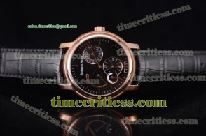Audemars Piguet TriAP89306 Jules Audemars Dual Time Black Dial Rose Gold Watch