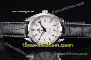 Omega TriOMG291247 Aqua Terra 150 M Co-Axial White Dial Steel Watch
