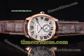 Cartier TriCAR89408 Drive de Cartier Silver Dial Rose Gold Watch