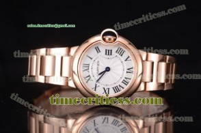 Cartier TriCAR89410 Ballon Bleu Medium White Dial Rose Gold Watch