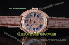 Cartier TriCAR89415 Cle de Cartier Diamonds Dial Rose Gold/Diamonds Watch