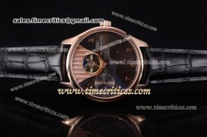 IWC TriIWC89170 Portuguese Tourbillon Black Dial Rose Gold Watch