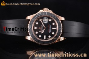 Rolex TriROX89553 Yacht-Master 40 Black Dial Rose Gold Watch