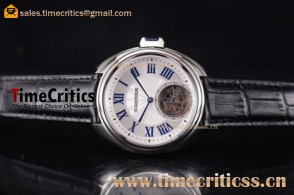 Cartier TriCAR89440 Cle de Cartier Tourbillon White Dial Steel Watch