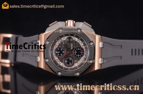 Audemars Piguet TriAP89324 Royal Oak Offshore Chronograph Michael Schumacher Black Dial Rose Gold Watch (J12)