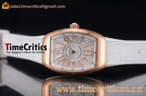 Franck Muller TriFM89011 Black Croco White Dial Rose Gold Watch