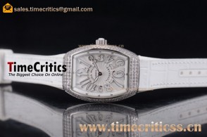 Franck Muller TriFM89012 Black Croco White Dial Steel Watch