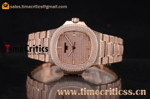Patek Philippe TriPP89107 Jumbo Nautilus Diamonds Dial Rose Gold/Diamonds Watch
