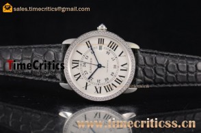 Cartier TriCAR89442 Rotonde De White Dial Steel Watch