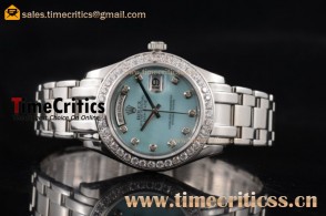 Rolex TriROX89572 Day Date Masterpiece Blue Dial Steel Watch(BP)