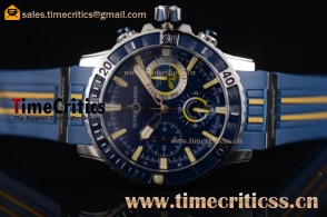 Ulysse Nardin TriUN99092 Maxi Marine Diver Chronogrpah Blue Dial Steel Watch