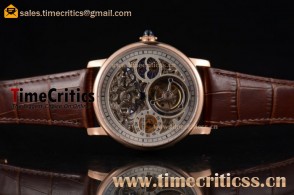 Cartier TriCAR89456 Ronde De MoonPhase Skeleton Dial Rose Gold Watch
