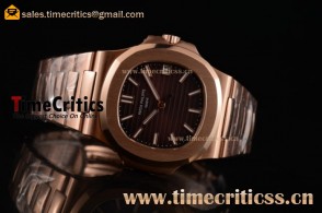 Patek Philippe TriPP89124 Nautilus Brown Dial 18K Rose Gold Watch(BP)