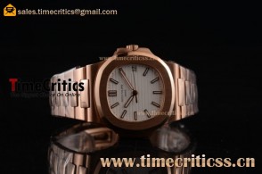 Patek Philippe TriPP89125 Nautilus White Dial 18K Rose Gold Watch(BP)