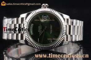 Rolex TriROX89588 Day-Date Green Dial Steel Watch (AAAF)