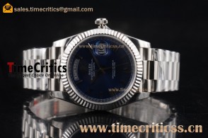 Rolex TriROX89591 Day-Date Blue Dial Steel Watch (AAAF)