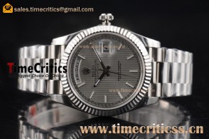 Rolex TriROX89594 Day-Date Grey Dial Steel Watch (AAAF)