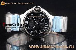 Cartier TriCAR89459 Ballon Bleu De Large Black Dial Steel Watch