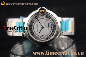 Cartier TriCAR89460 Ballon Bleu De Large Silver Dial Yellow Gold Watch
