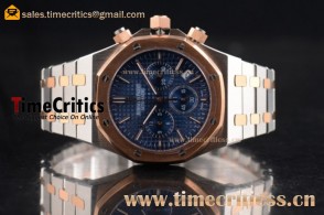 Audemars Piguet TriAP89358 Royal Oak Chrono Blue Dial Rose Gold Watch 