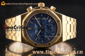 Audemars Piguet TriAP89364 Royal Oak Chrono Blue Dial Yellow Gold Watch 