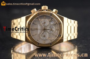 Audemars Piguet TriAP89365 Royal Oak Chrono Sliver Dial Yellow Gold Watch 