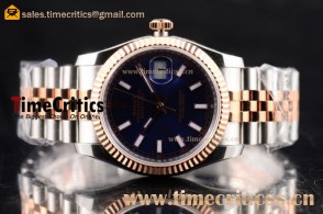 Rolex TriROX89620 Datejust  Blue Dial Yellow Gold Watch (BP)