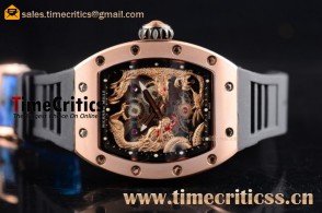 Richard Mille TriRM99230 RM 51-01 Tourbillon Tiger and Dragon Skeleton Rose Gold Watch 