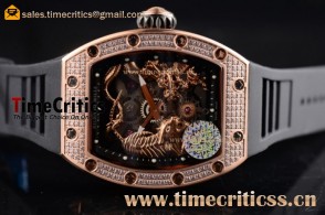 Richard Mille TriRM99231 RM 51-01 Tourbillon Tiger and Dragon Skeleton Rose Gold Watch 