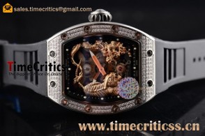 Richard Mille TriRM99233 RM 51-01 Tourbillon Tiger and Dragon Skeleton Steel Watch 