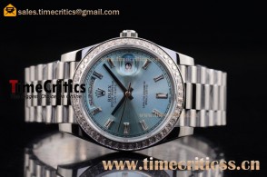 Rolex TriROX89641 Day-Date Blue Dial Steel Watch(BP) 