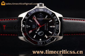 Tag Heuer TriTAG89174 Aquaracer Calibre 5 Match Timer Premier League Special Edition Black Dial Steel Watch  