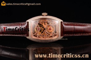 Franck Muller TriFM89025 Cintree Curvex Skeleton Rose Gold Watch