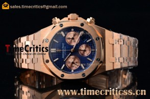 Audemars Piguet Royal Oak 41MM Chronograph TriAP89375 Blue Dial Rose Gold Watch(EF)