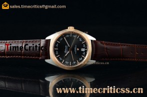 Omega Globemaster Annual Calendar TriOMG291368 Black Dial Rose Gold Bezel Brown Leather Steel Watch(AAAF)