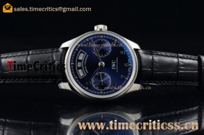 1:1 IWC Portuguese Annual Calendar TriIWC 89201 Blue Dial Black Leather Steel (YL)