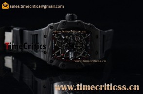 1:1 Richard Mille RM 35-02 RAFAEL NADA TriRM99259 Skeleton Dial Black Rubber Strap Black PVD 