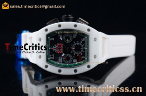 Richard Mille TriRM99220 RM 014 Felipe Massa Flyback Chrono Skeleton Dial Ceramic/PVD Watch