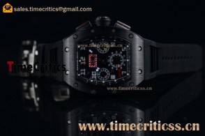 Richard Mille TriRM99220 RM 017 Felipe Massa Flyback Chrono Skeleton Dial PVD Watch