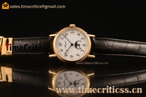 Breguet TriPN738 Classique White Dial Black Leather Yellow Gold Watch