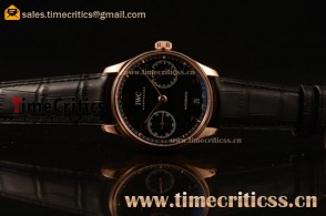 IWC TriIWC89216 Portuguese Automatic Black Dial Rose Gold Watch (AAAF)