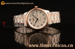 Longines TriJL89058 Master White Dial Two Tone Watch 
