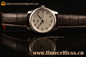 Longines TriJL89060 Master White Dial Steel Watch 