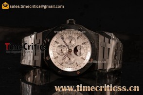 Audemars Piguet TriAP89253 Royal Oak Perpetual Calendar White Dial PVD Watch