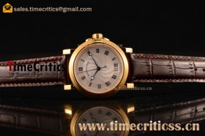 Breguet TriBE99017 Marine Big Date White Dial Yellow Gold Watch