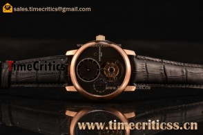 Vacheron Constantin TriVC118 Traditionnelle Black Dial Rose Gold Watche